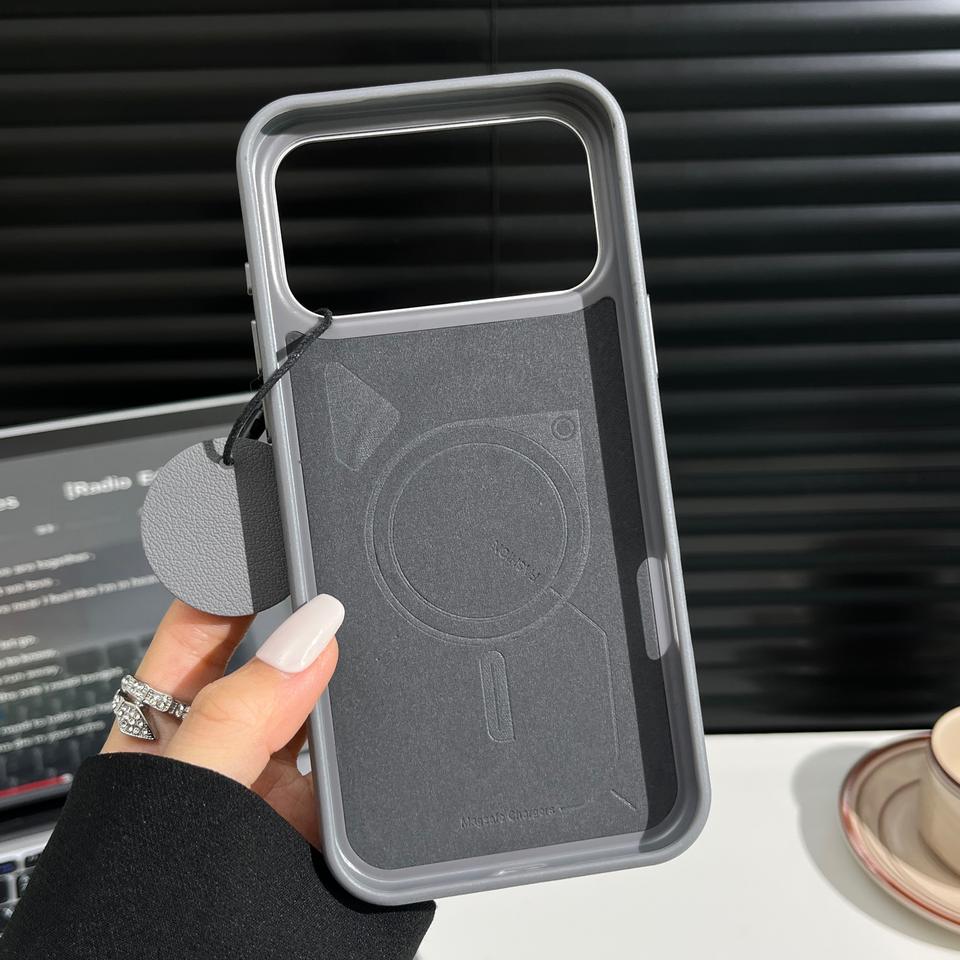 iPhone 17 Pro & 17 Pro Max Soft PU Leather Texture Magnetic Case