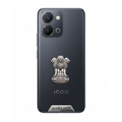 iQOO Z11x 5G Compatible Satyamev Jayate 3D Metal Emblem Sticker