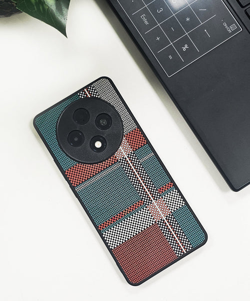 OPPO F27 PRO 5G Luxury Grid Pattern Glass Back Shockproof Case