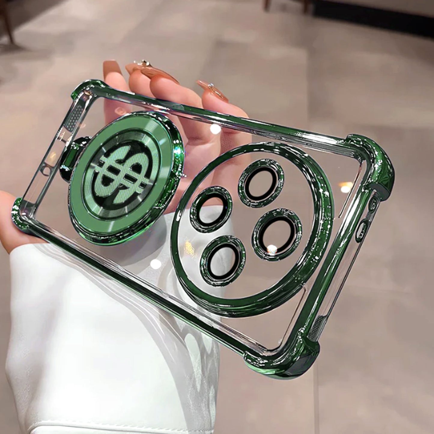 OPPO F27 PRO+ 5G Four Corner Airbags 100% Original Astro Money Magnet Rotating Dollar Case