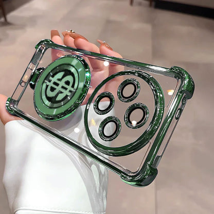 OPPO F27 PRO+ 5G Four Corner Airbags 100% Original Astro Money Magnet Rotating Dollar Case