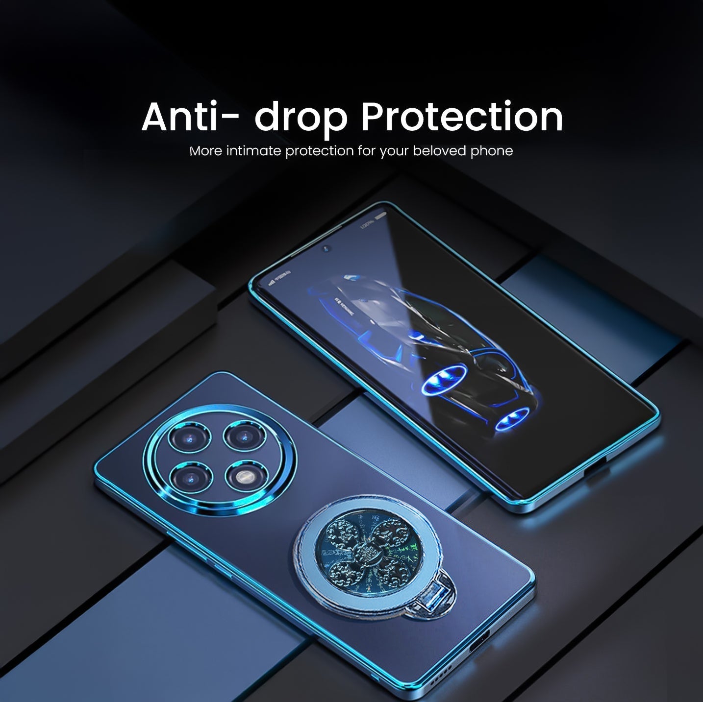 OPPO F27 PRO+ 5G Electroplating Reflective Fidget Rotating Back Case