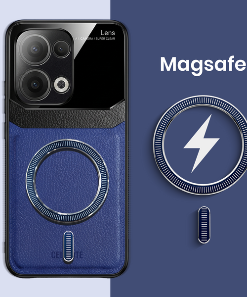 Oppo Reno 13 5G Premium Magsafe Magnetic Leather Lens Protective Case