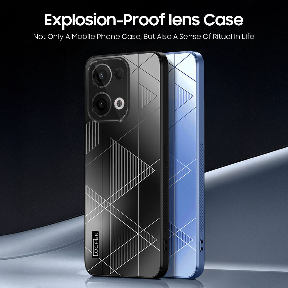 Oppo Reno13 5G Triangle Pattern Matte Back Shockproof Case