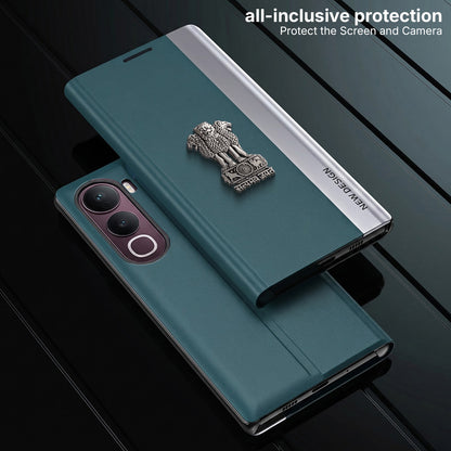 Vivo Y400 Pro 5G Satyamev Jayate Flip Leather Case