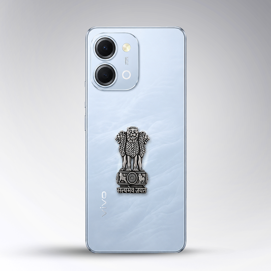 Vivo T5 Lite 5G Compatible Satyamev Jayate 3D Metal Emblem Sticker