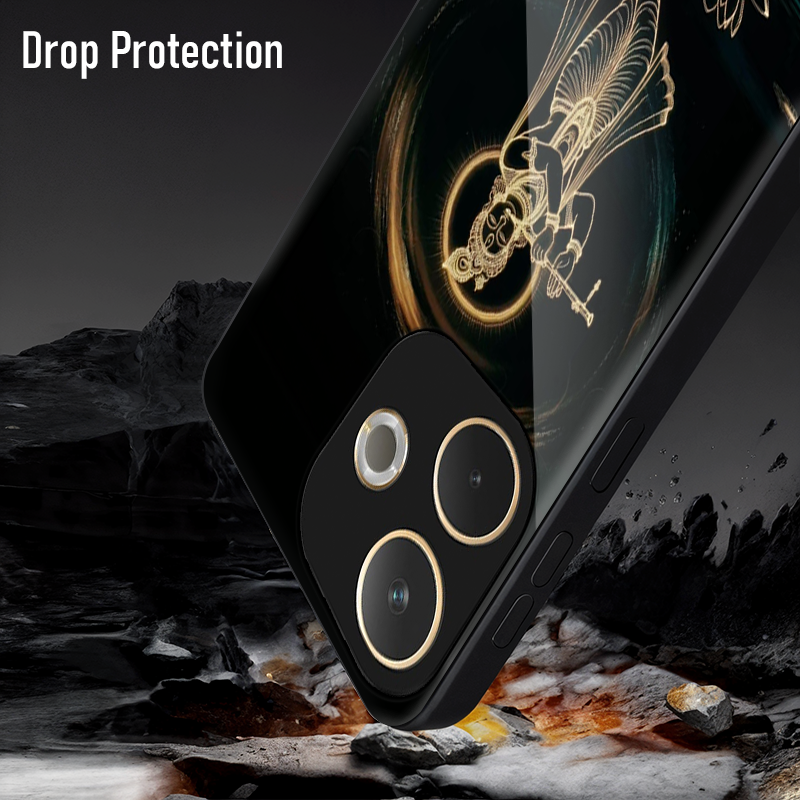 Oppo A5 Pro 5G Premium Acrylic Shockproof Glass Back Case (Krishna Flute)