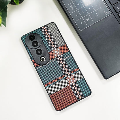 Vivo V40 Pro 5G Luxury Grid Pattern Glass Back Shockproof Case